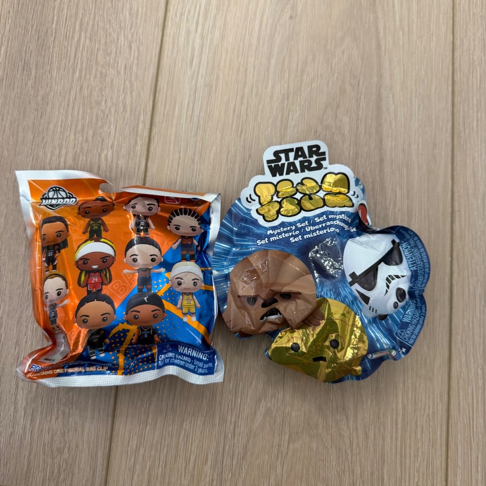 WNBA Series 1 Figural Bag Clip & Star Wars Tsum Tsum Mystery Blind Bag Lot New